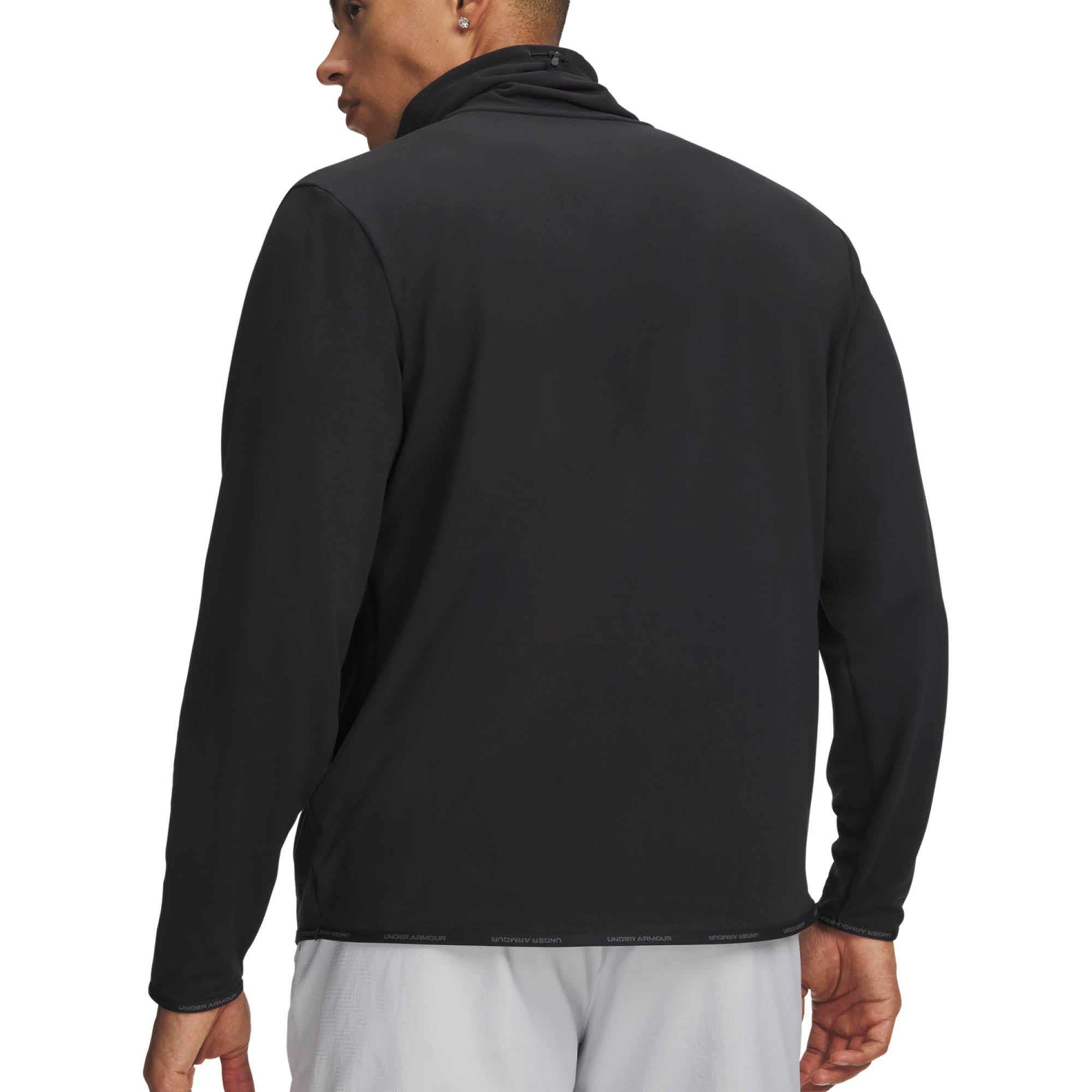 Under Armour Drive Funnel Neck Golf Pullover AW26 - Black & Castlerock