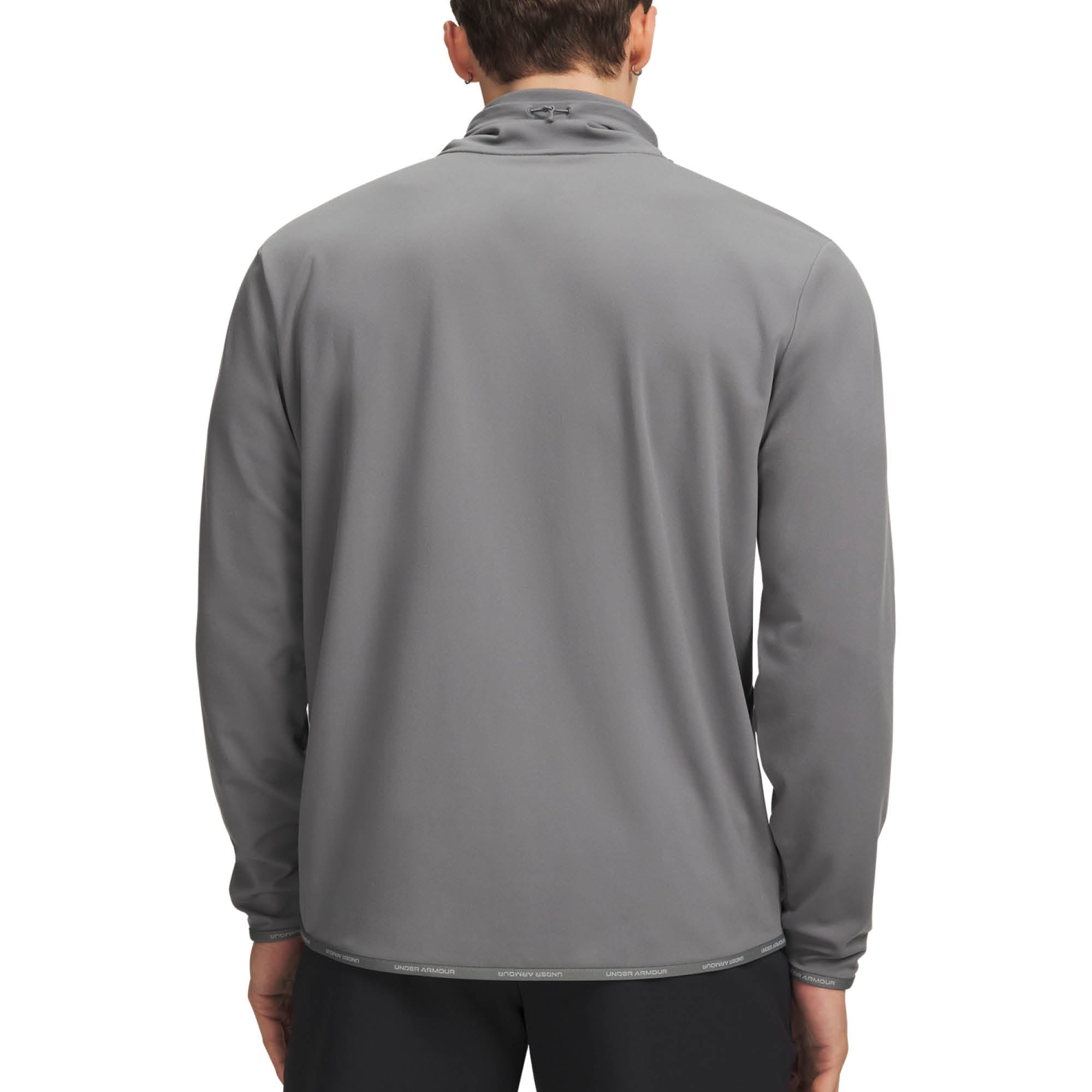 Under Armour Drive Funnel Neck Golf Pullover AW26 - Clay Green & Titanium