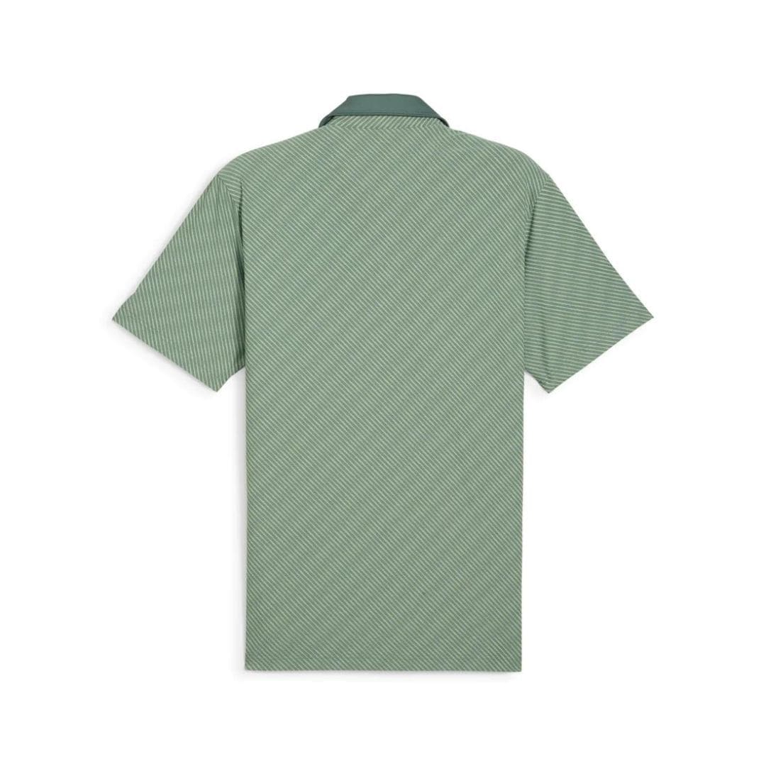Puma x Arnold Palmer Jacquard Stripe Golf Polo (Eucalyptus)