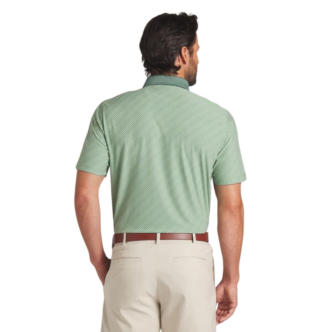 Puma x Arnold Palmer Jacquard Stripe Golf Polo (Eucalyptus)