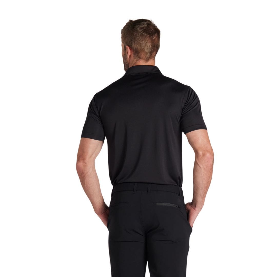 Puma Men's Pure Colourblock Golf Polo (White Glow & Puma Black)