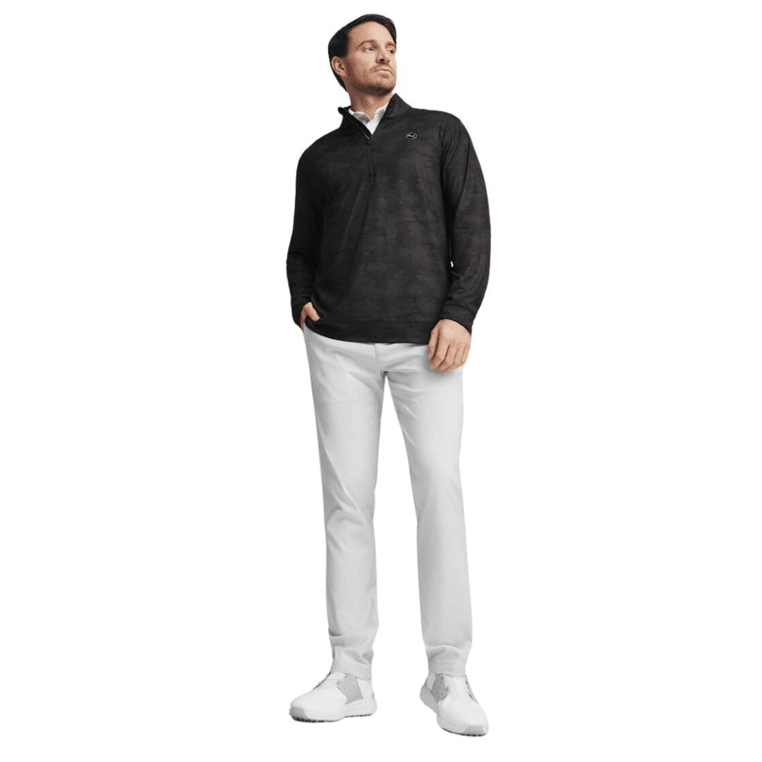 Puma Men's Cloudspun Camo Golf 1/4 Zip Midlayer (Puma Black)