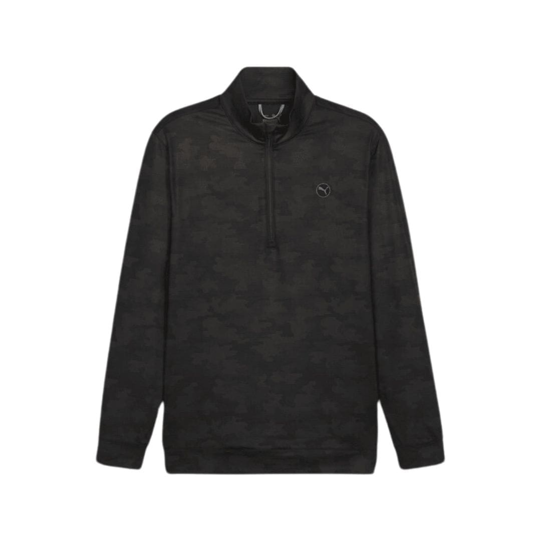 Puma Men's Cloudspun Camo Golf 1/4 Zip Midlayer (Puma Black)
