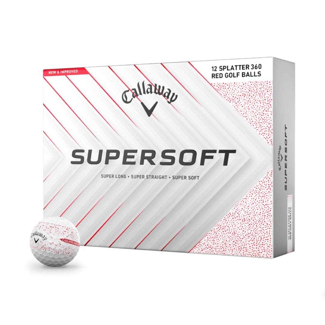 Callaway Supersoft 360 Splatter Golf Balls 2025 (Red)