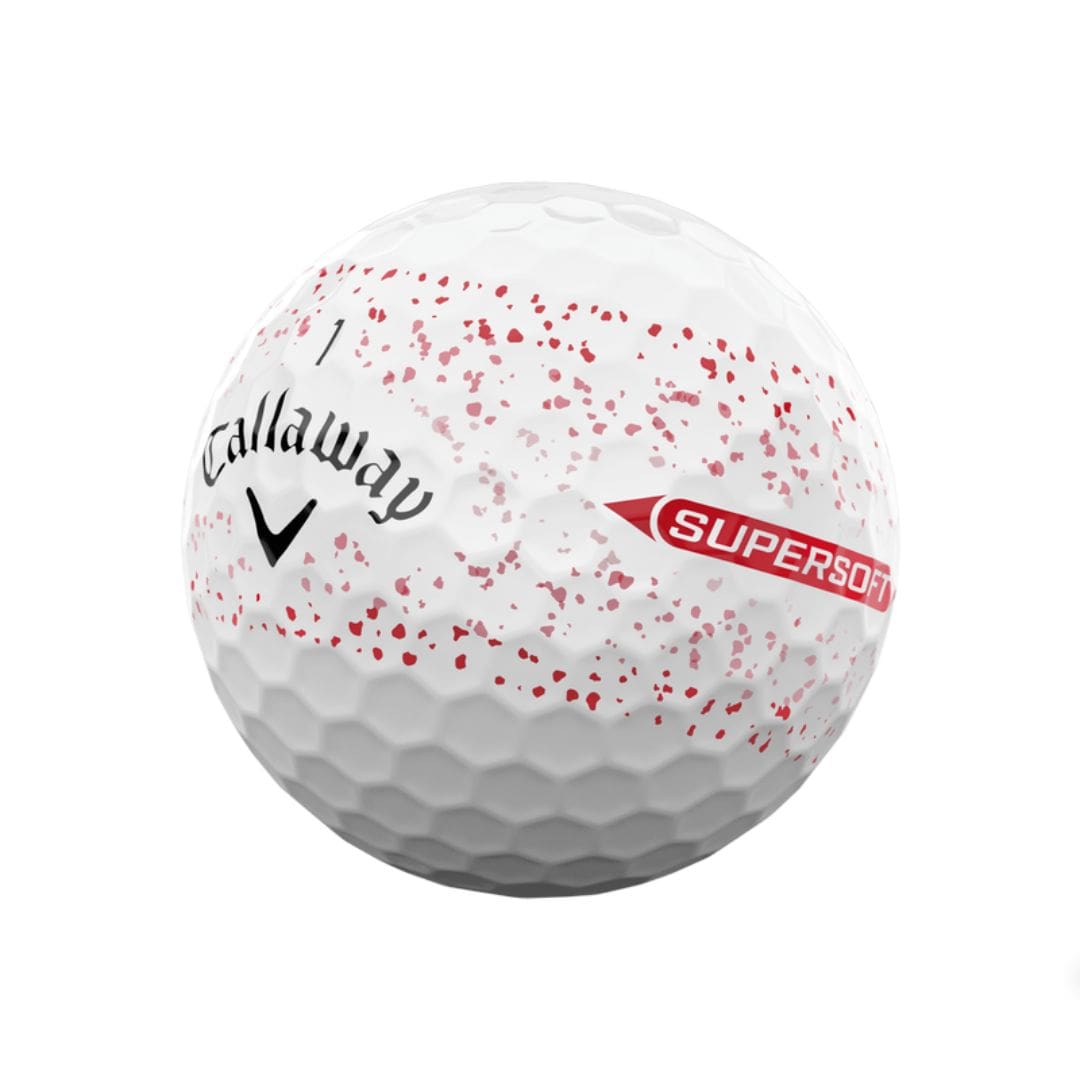 Callaway Supersoft 360 Splatter Golf Balls 2025 (Red)