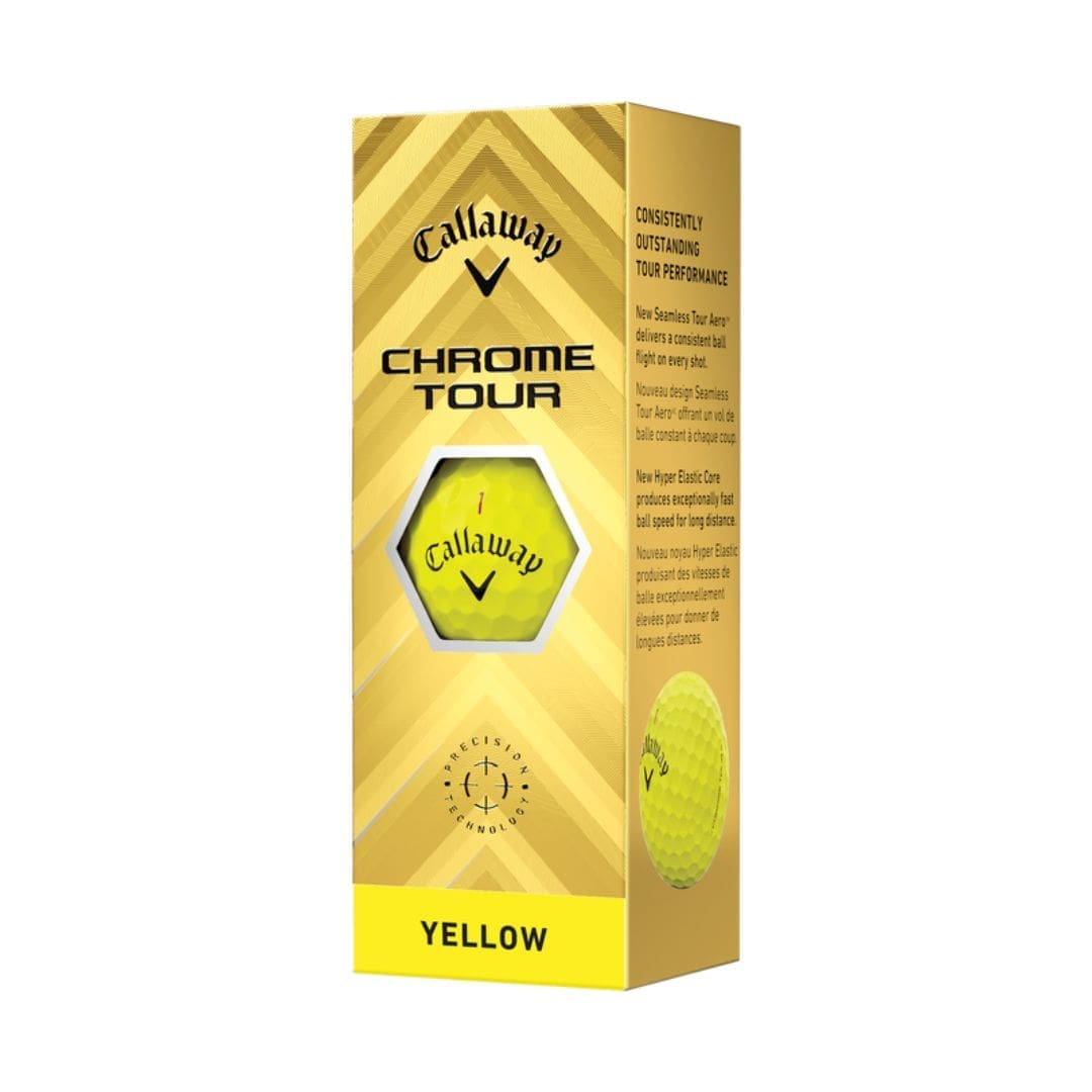 Callaway Chrome Tour Golf Balls (Yellow)