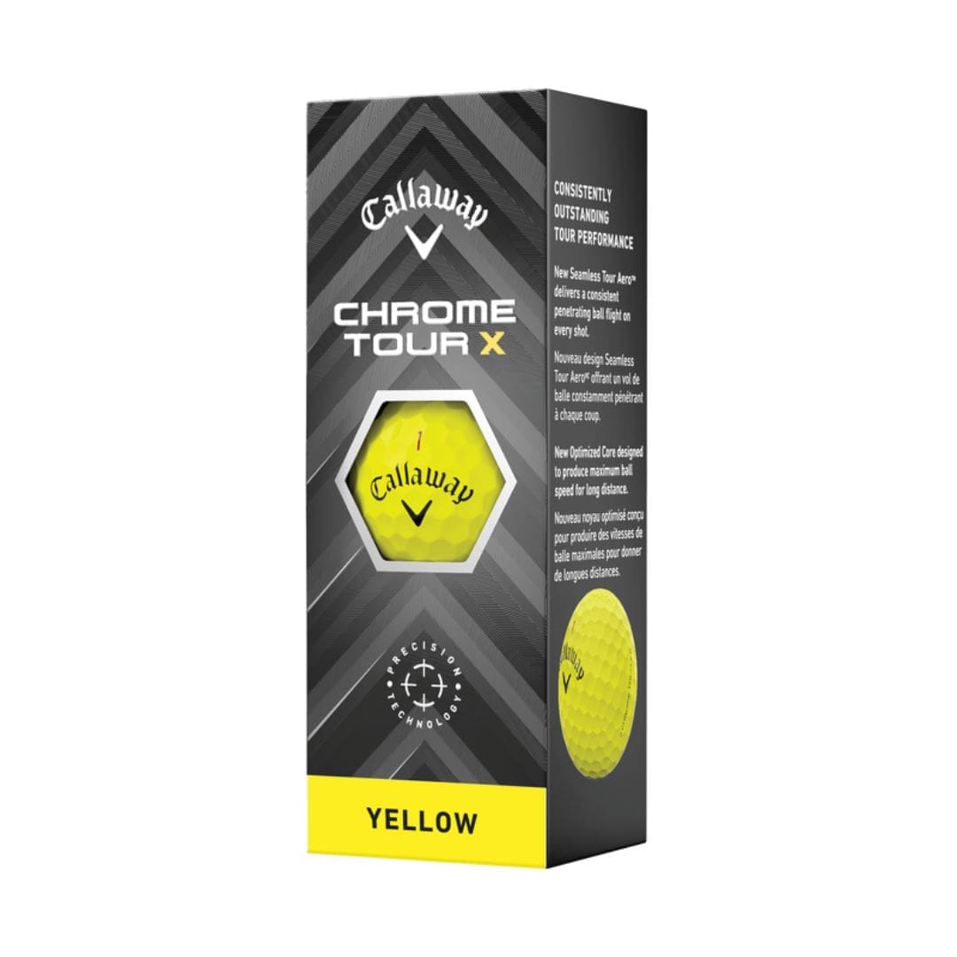 Callaway Chrome Tour X Golf Balls (Yellow)