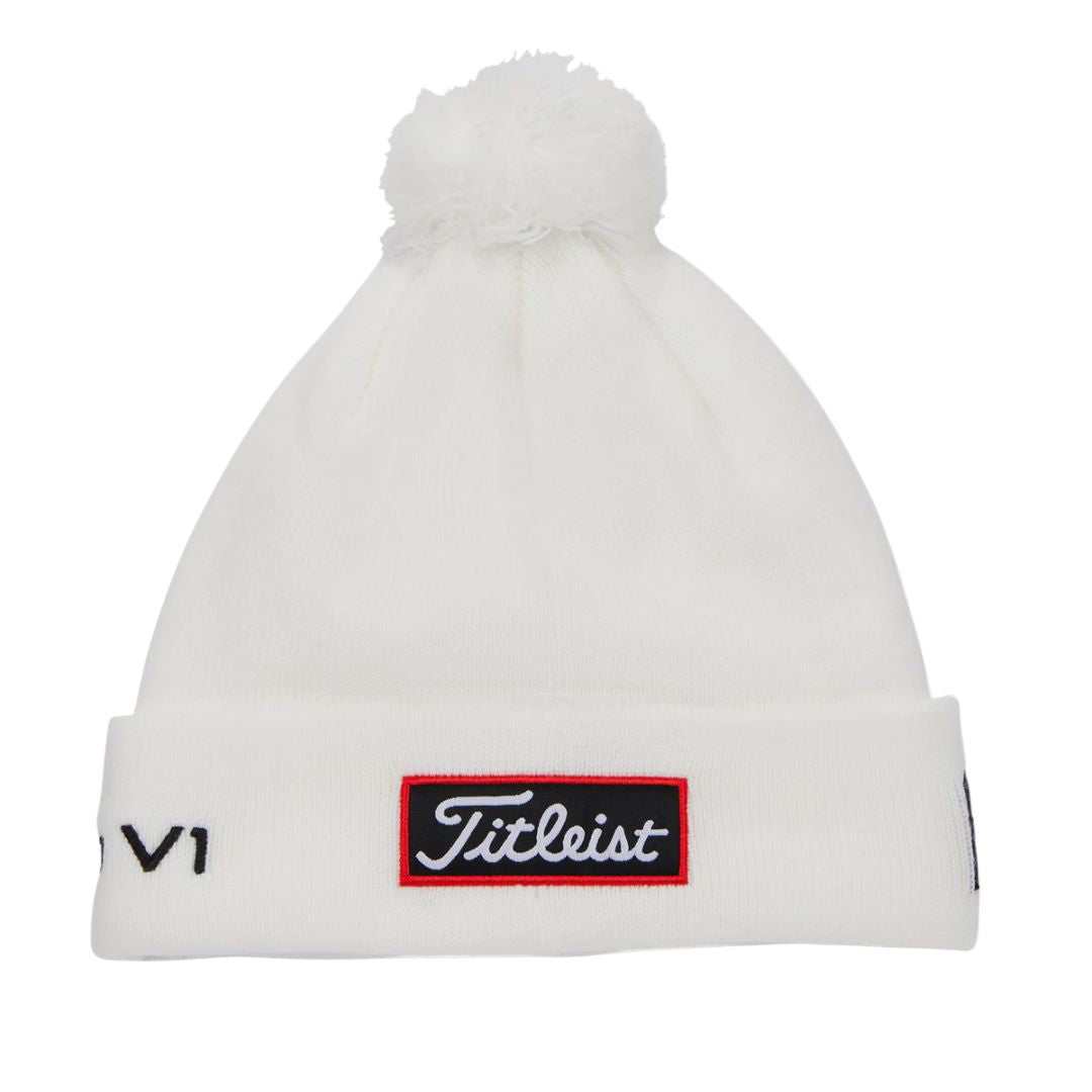 Titleist Tour Pom Pom Beanie - White