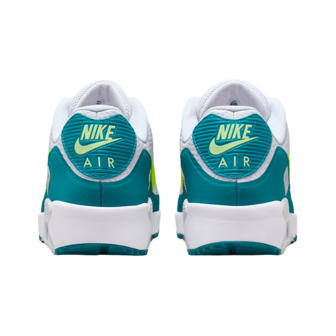 Nike Air Max 90 G Golf Shoe - White, Volt - Bright Spruce