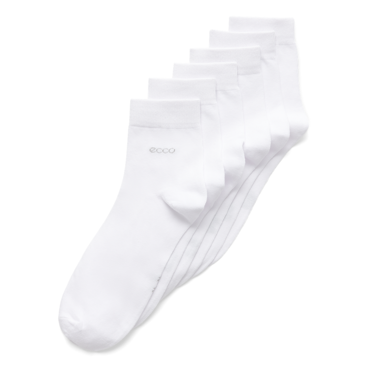 Ecco Classic Ankle Cut Socks - 3 Pack - White