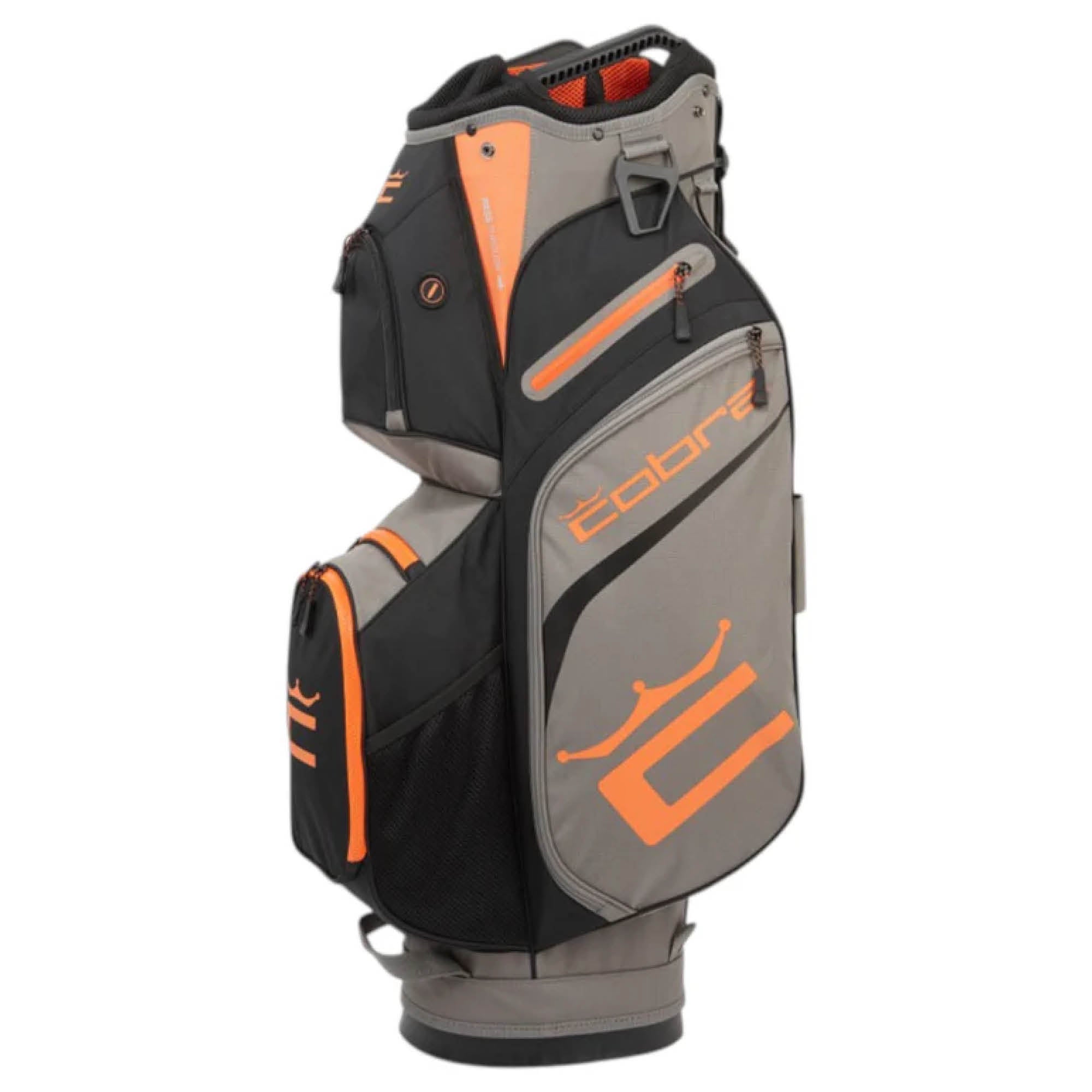 Cobra Signature Golf Cart Bag - Fluorescent Orange, Castlerock & Puma Black