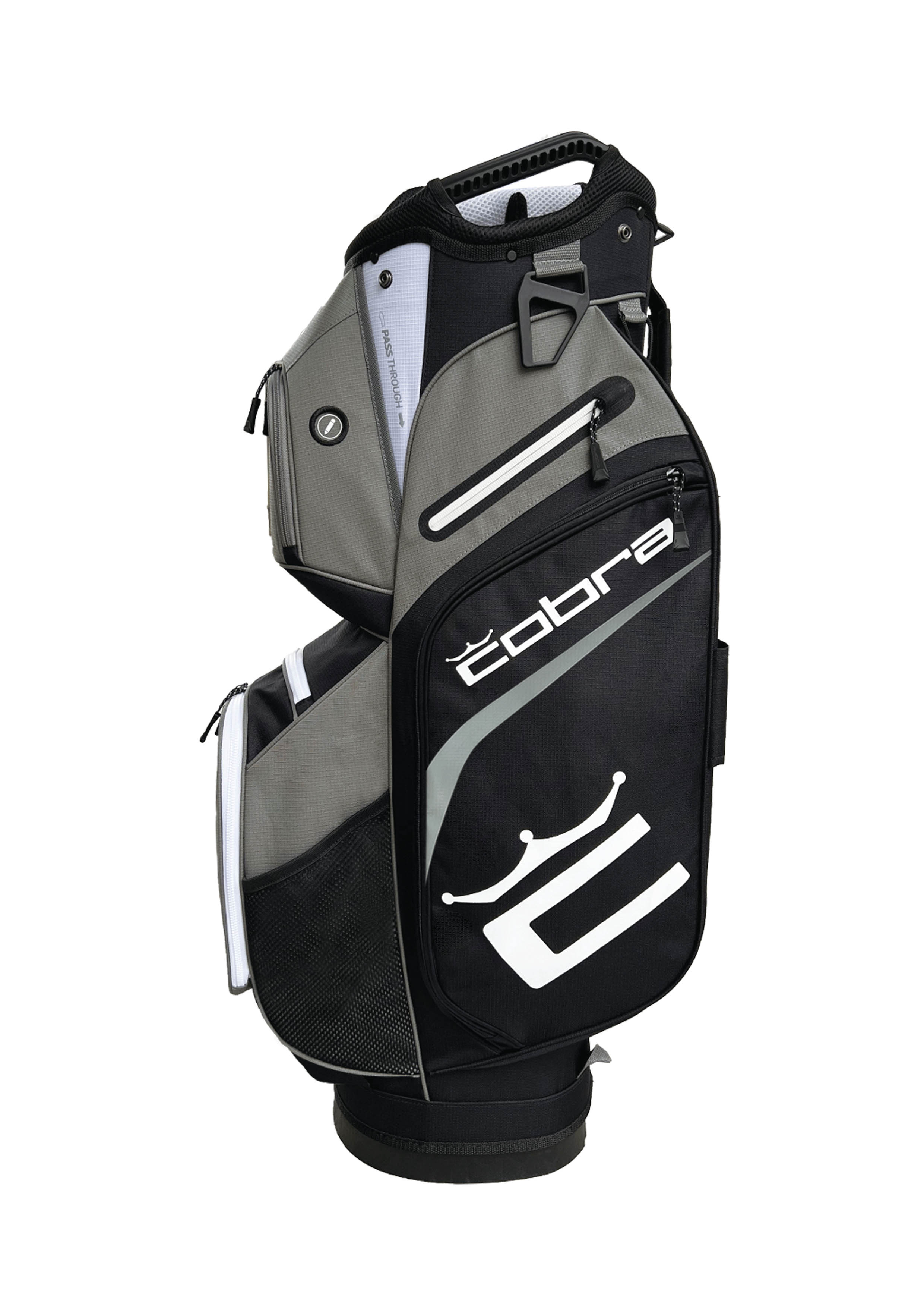 Cobra Signature Golf Cart Bag - Bright White, Castlerock & Puma Black