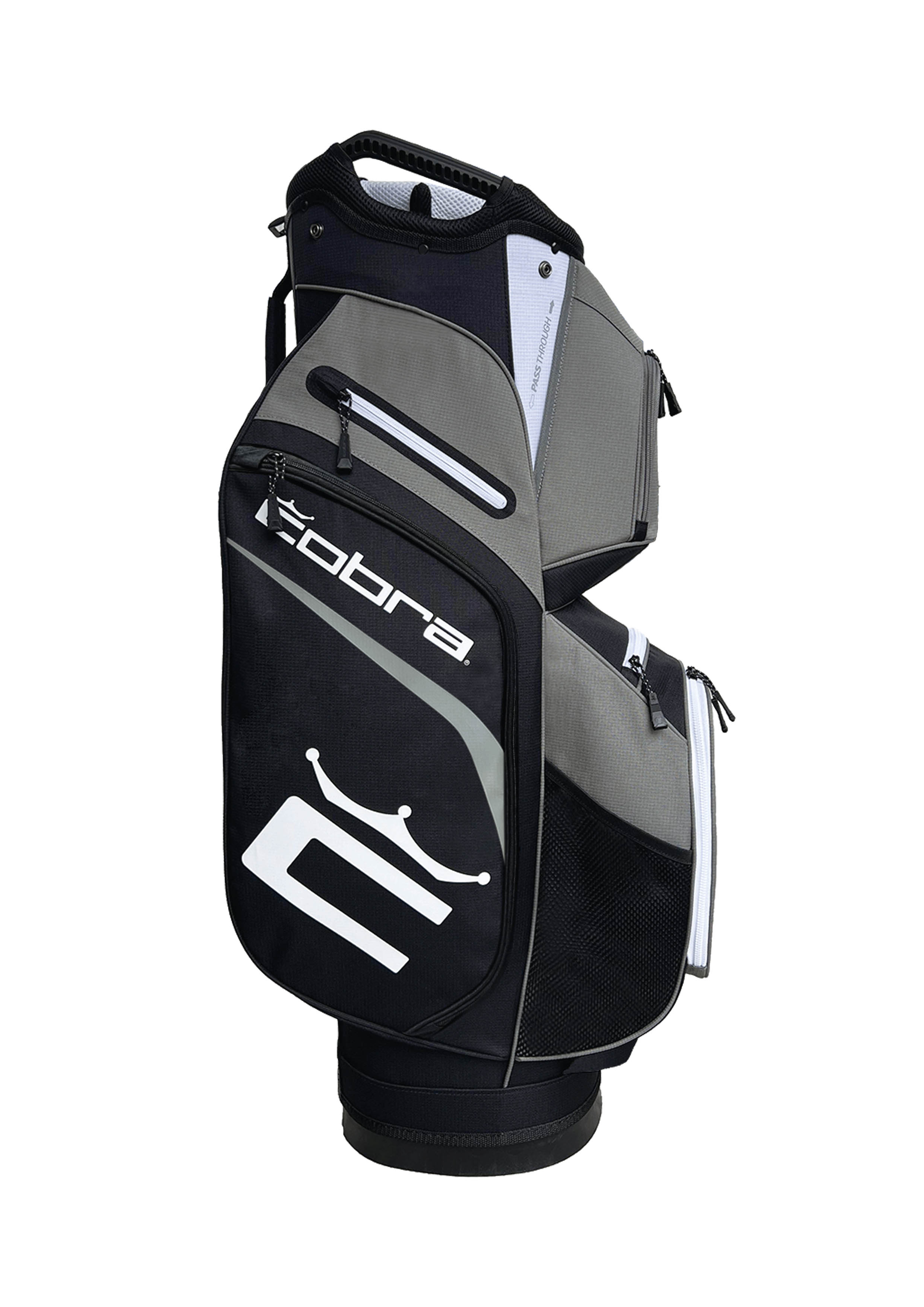 Cobra Signature Golf Cart Bag - Bright White, Castlerock & Puma Black