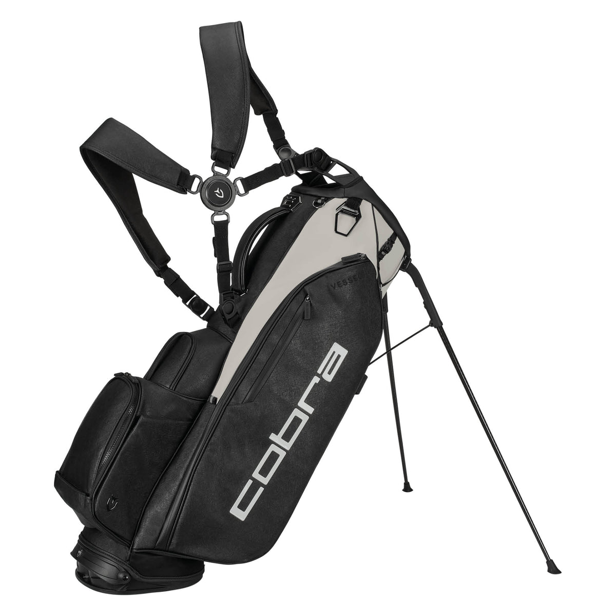 Cobra x Vessel Core Golf Tour Stand Bag - Black & Grey