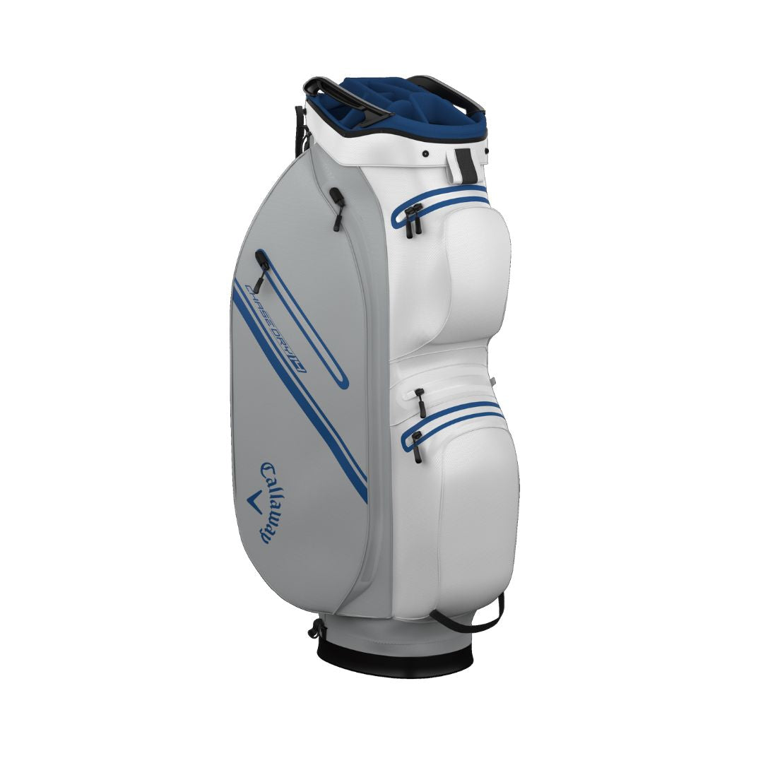 Callaway Chase Dry 14 Golf Cart Bag - White, Silver & Red