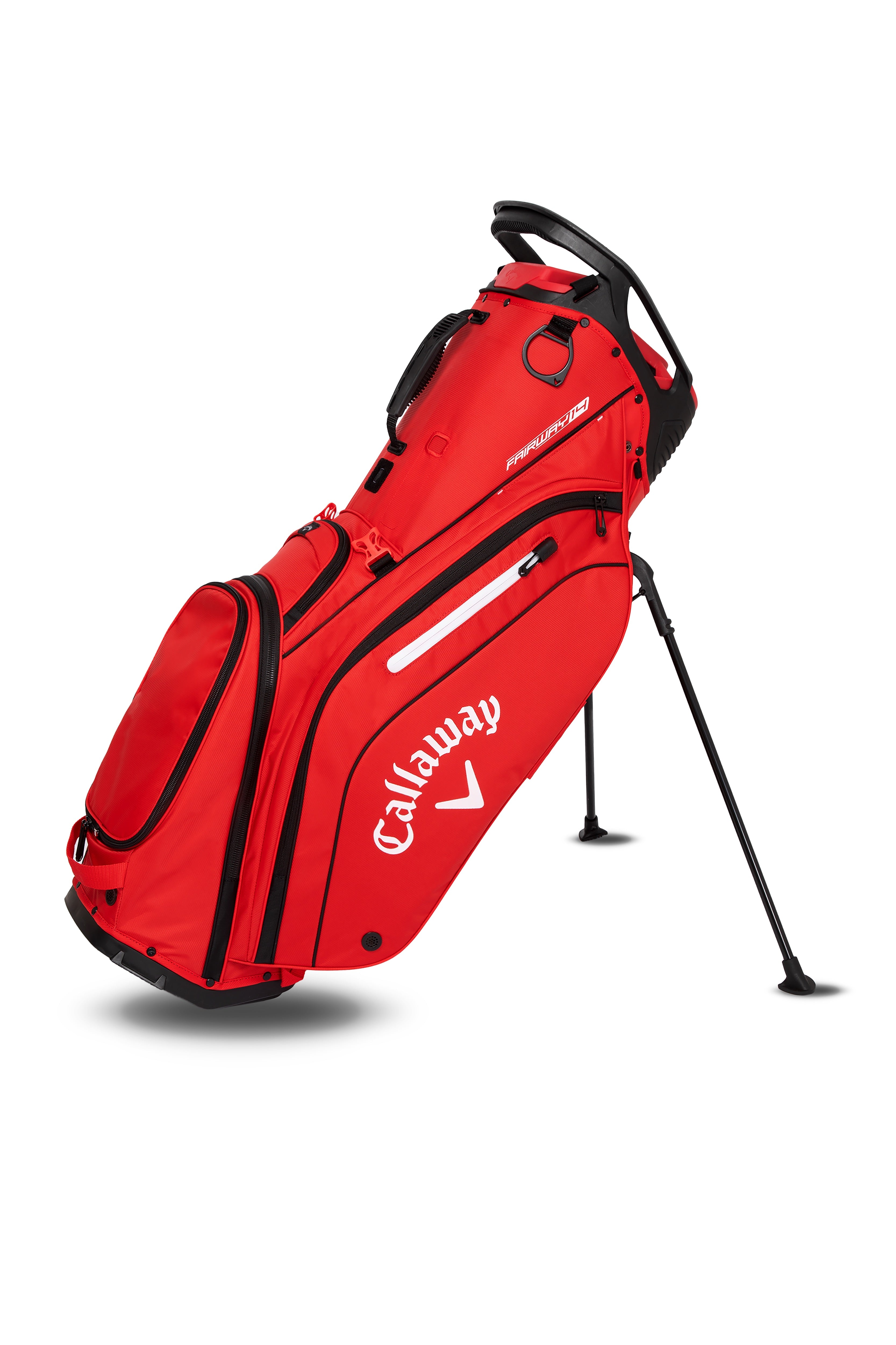 Callaway Fairway 14 Golf Stand Bag - Fire Red, Black & White