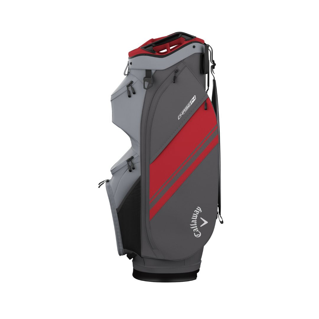 Callaway Chase 14 Golf Cart Bag - Steel, Graphite & Red