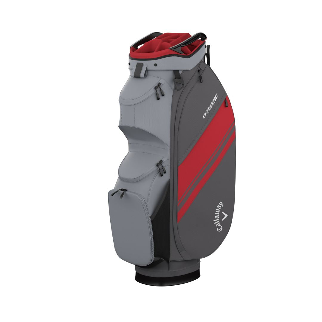 Callaway Chase 14 Golf Cart Bag - Steel, Graphite & Red