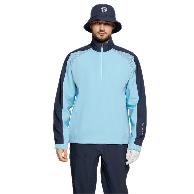 Galvin Green Adam 1/2 Zip PERTEX® Waterproof Jacket - Crystal Blue & Navy