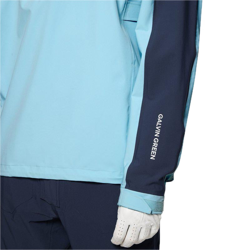 Galvin Green Adam 1/2 Zip PERTEX® Waterproof Jacket - Crystal Blue & Navy