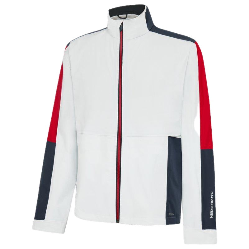 Galvin Green Arlo PerTex Waterproof Jacket - White & Red