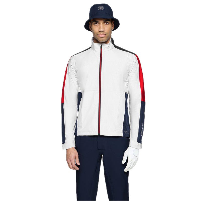 Galvin Green Arlo PerTex Waterproof Jacket - White & Red