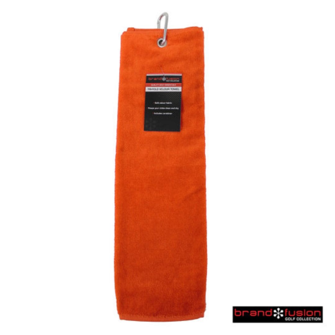 Brand Fusion Tri-Fold Velour Golf Towel