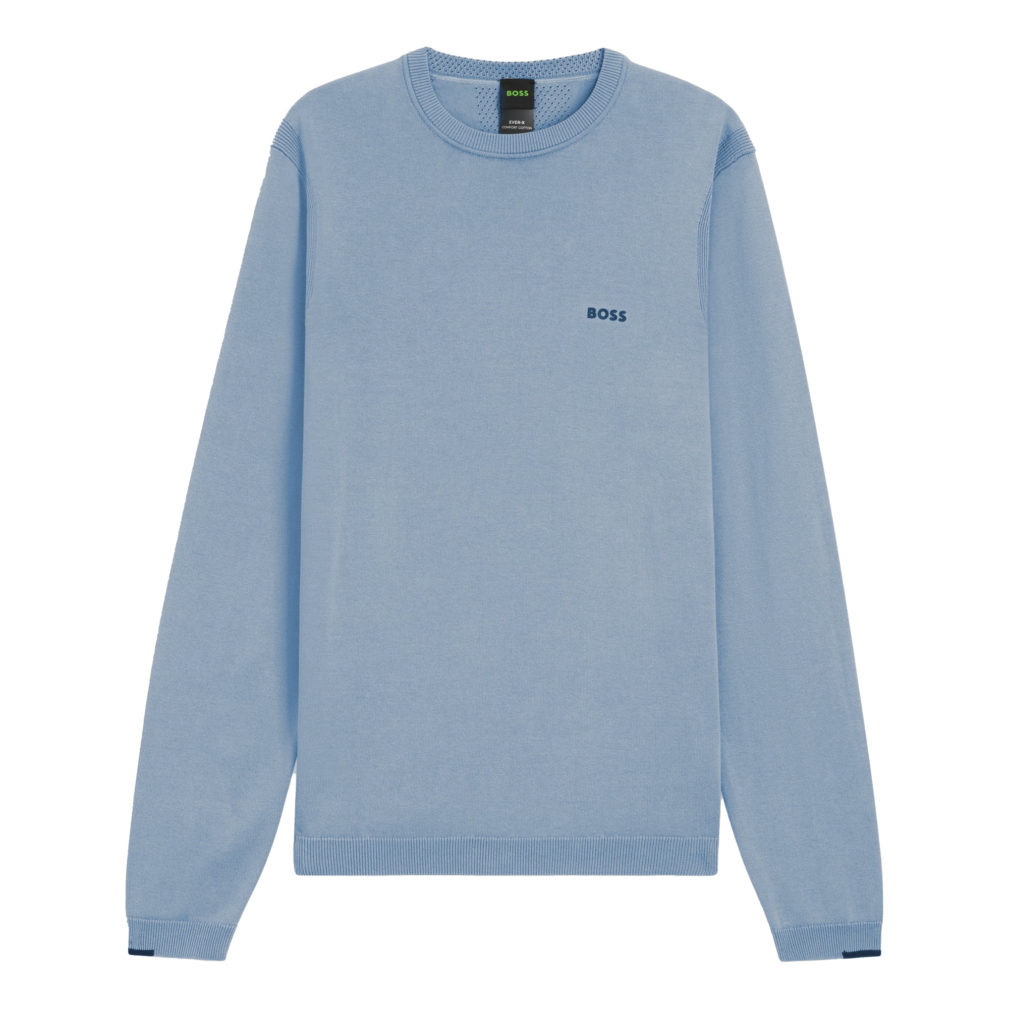 BOSS EVER-X Cotton Sweater - Open Blue