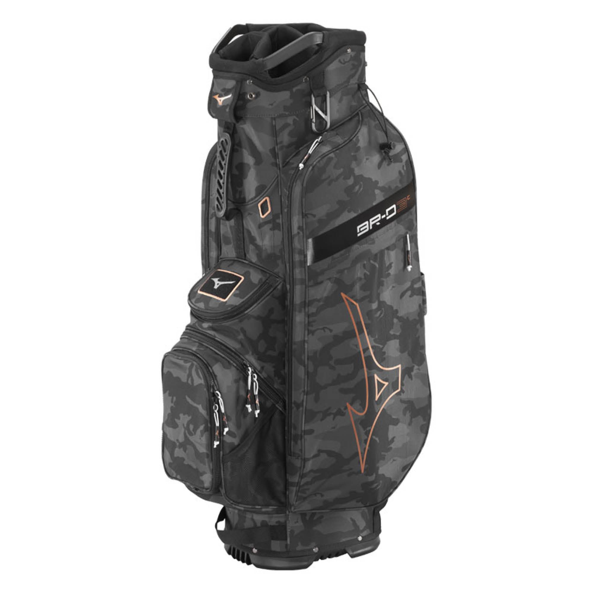 Mizuno BR-D3 Golf Cart Bag - Black Camo & Copper