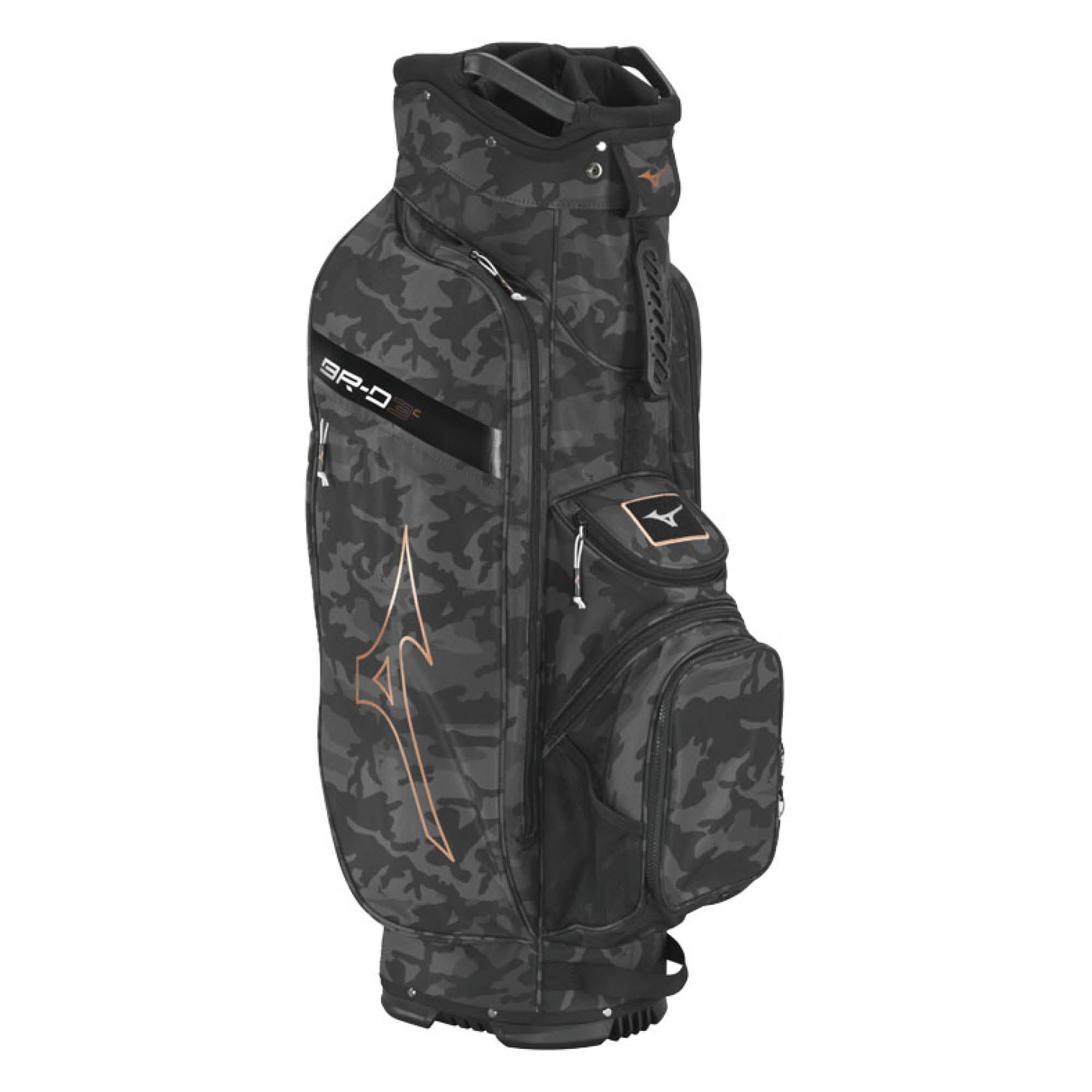 Mizuno BR-D3 Golf Cart Bag - Black Camo & Copper