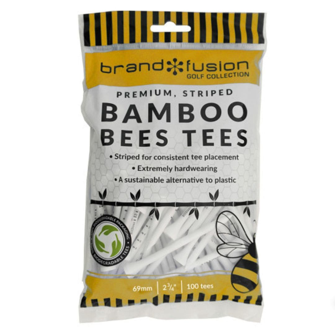 Brand Fusion 69mm Striped Bamboo Bees Tees Large Pack