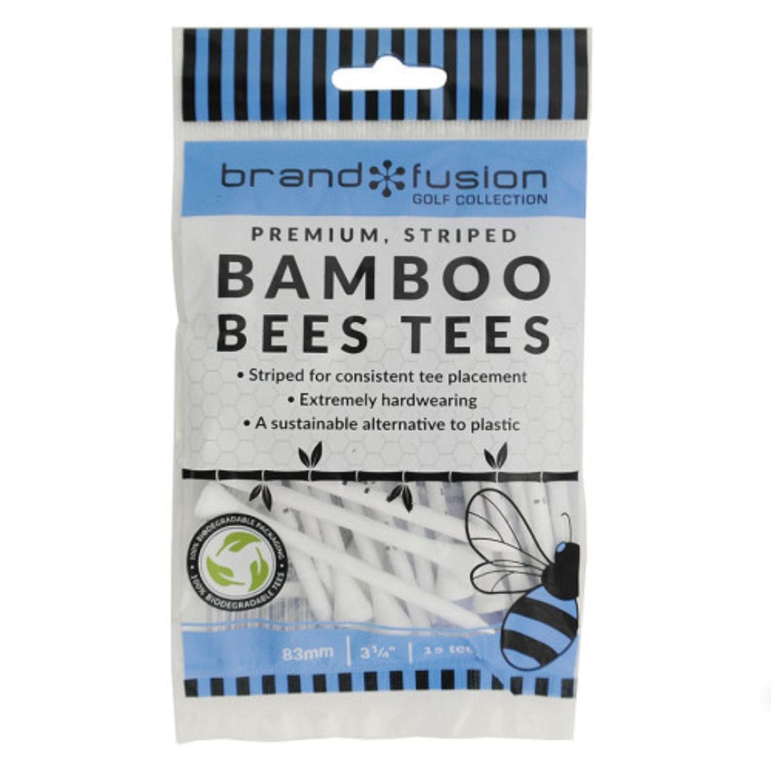 Brand Fusion 83mm Striped Bamboo Bees Tees Small Pack