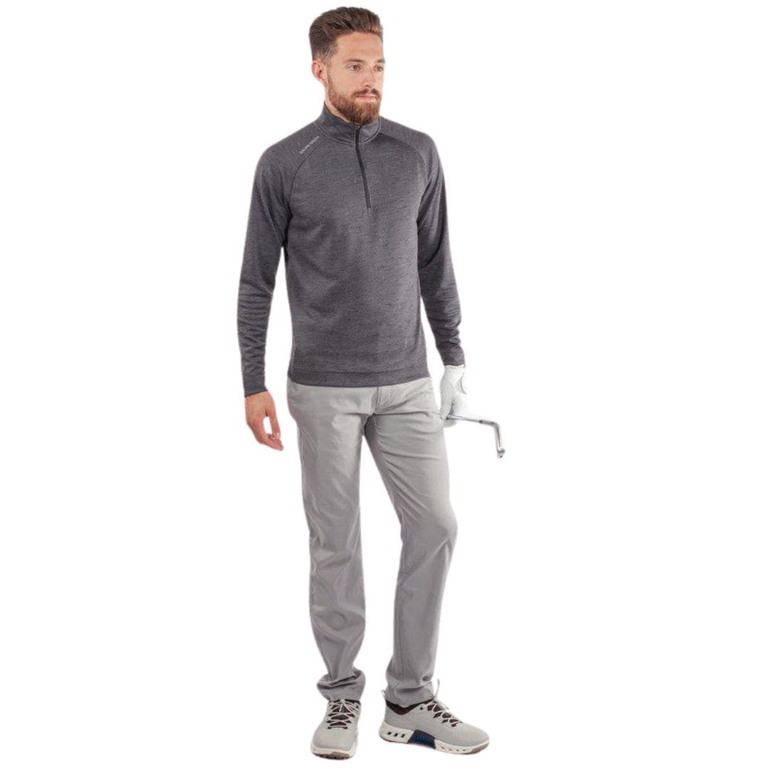 Galvin Green Dion Half-Zip Midlayer (Black Melange)