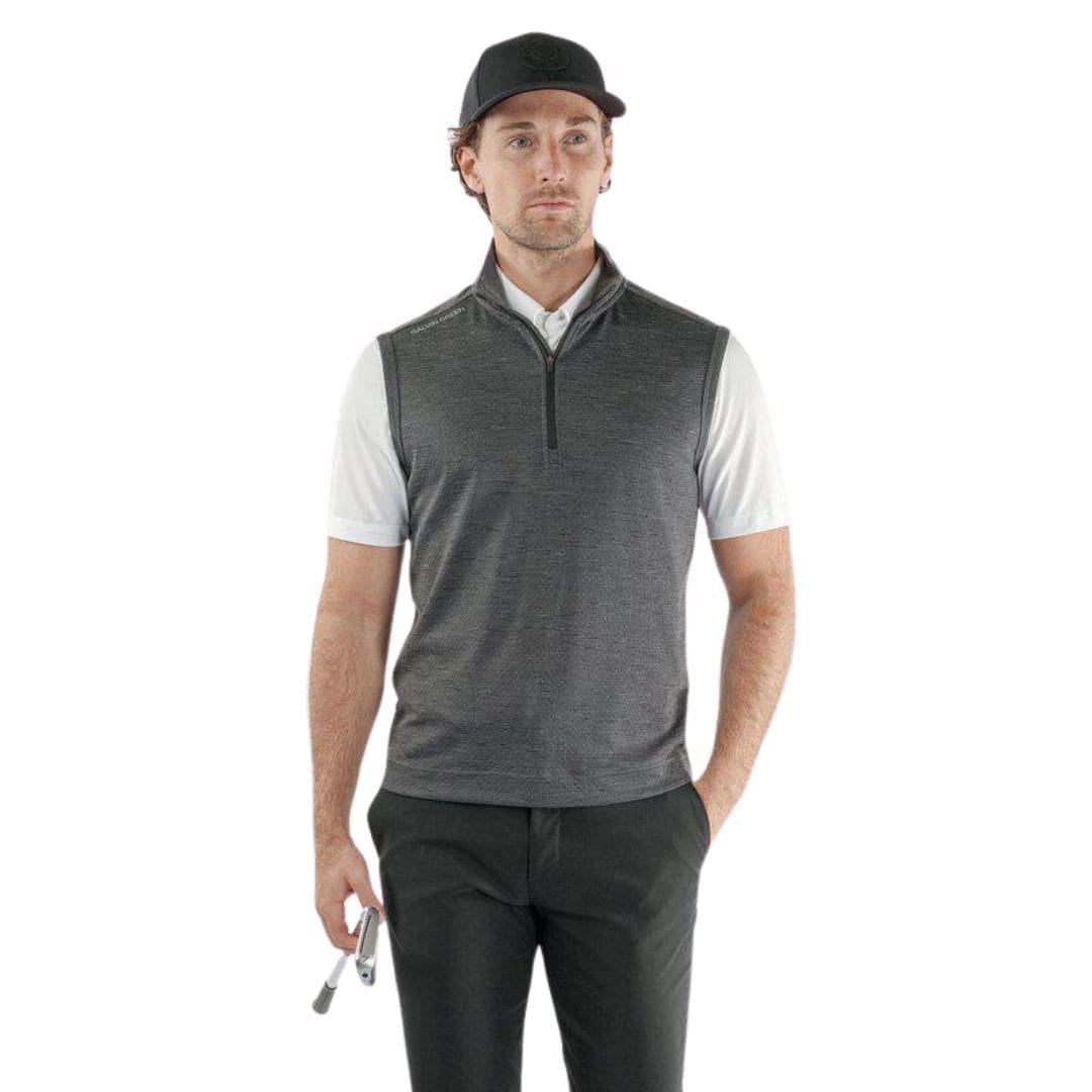 Galvin Green Del Half-Zip Gilet (Black Melange)