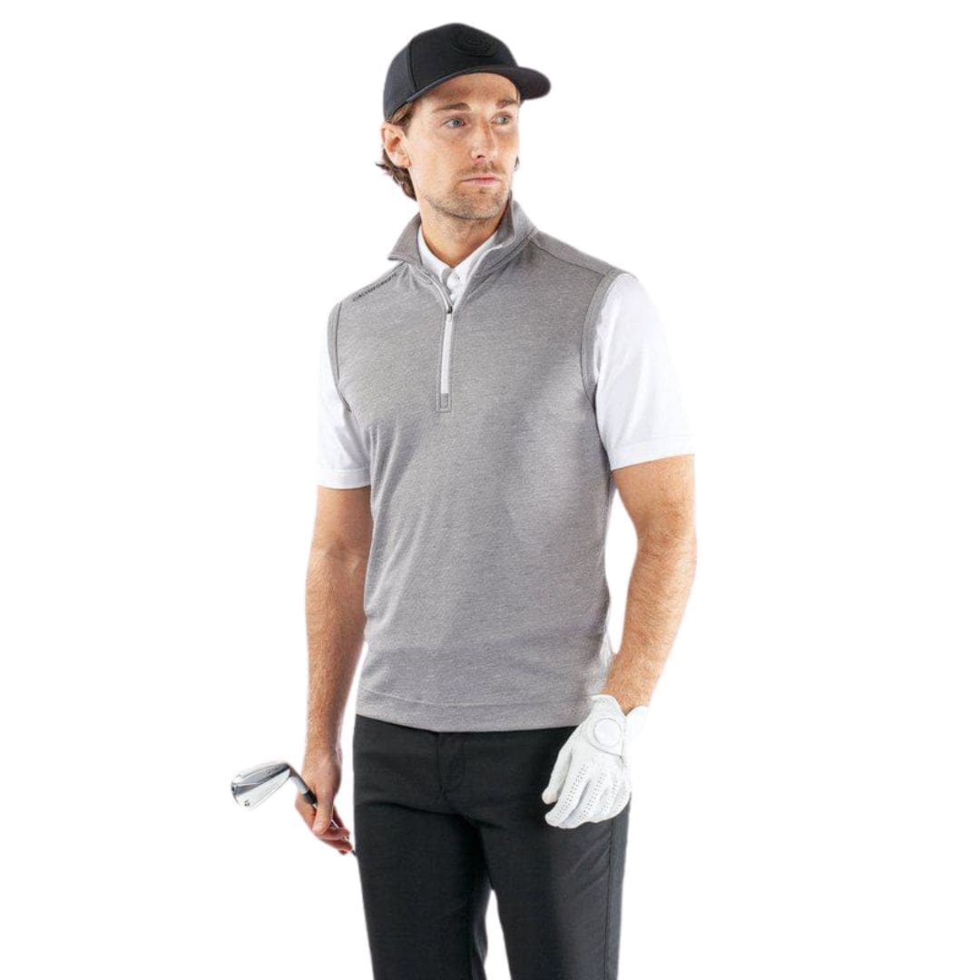 Galvin Green Del Half-Zip Gilet (Grey Melange)