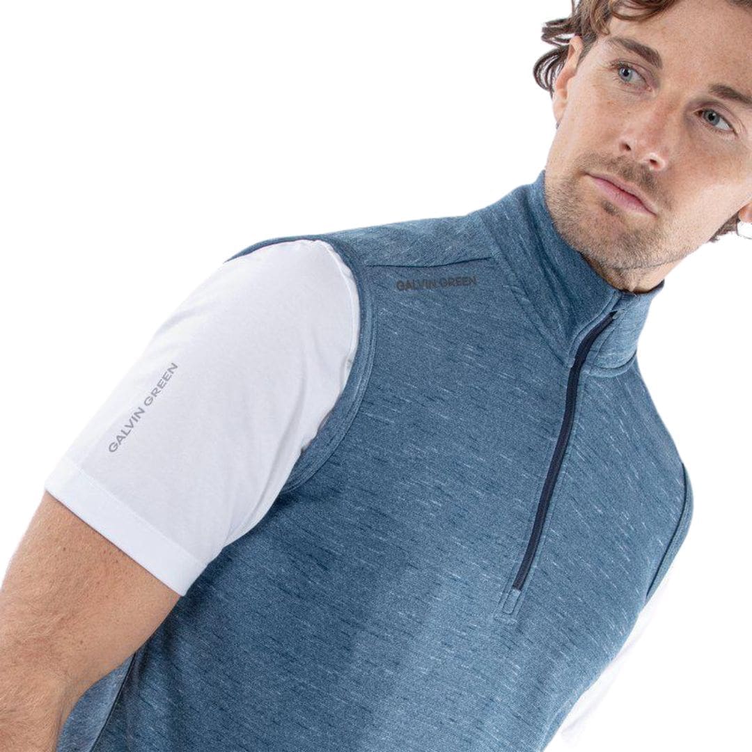 Galvin Green Del Half-Zip Gilet (Blue Melange)