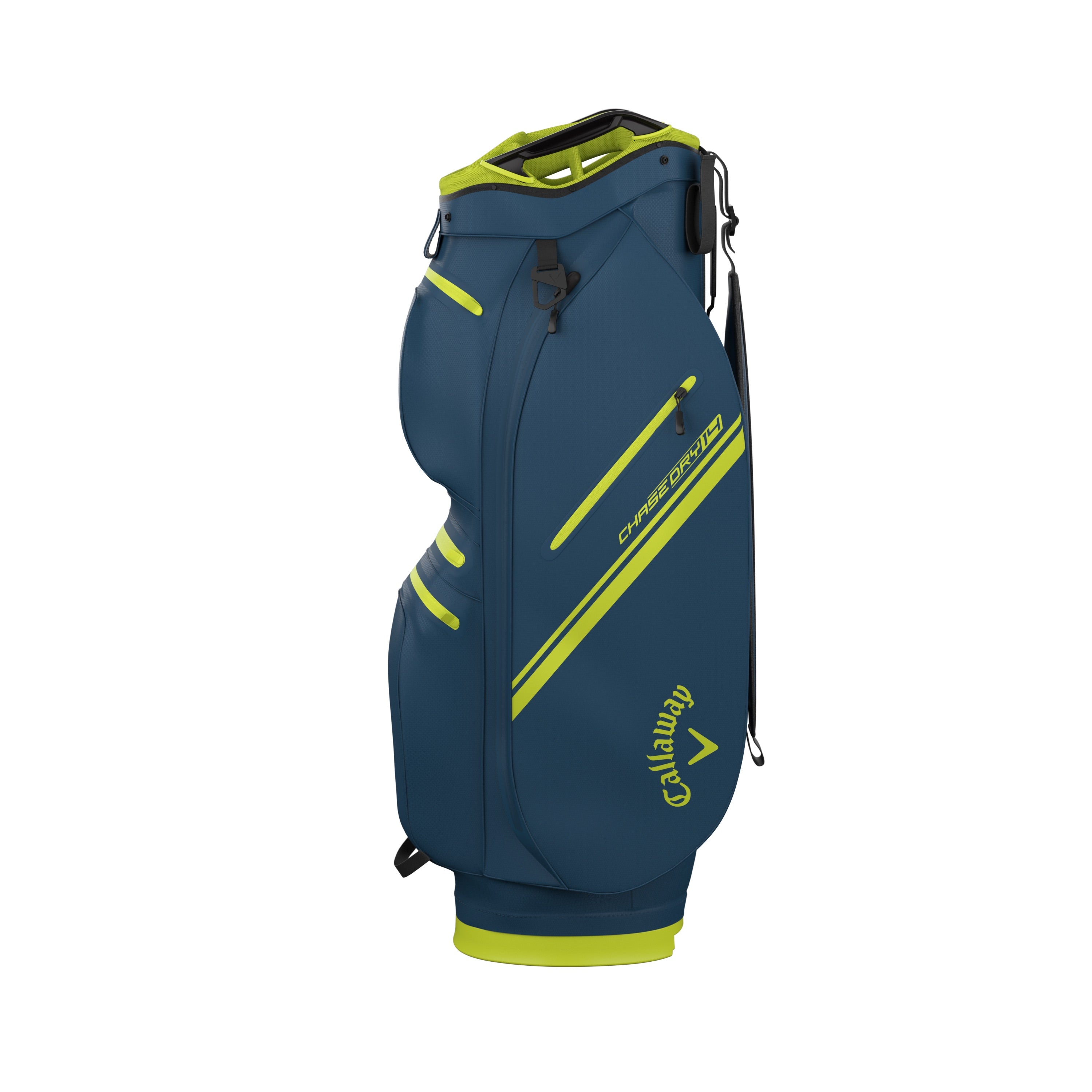 Callaway Chase 14 Dry Golf Cart Bag - Navy & Fluorescent Yellow