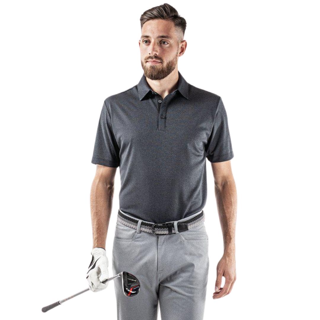 Galvin Green Marv Golf Polo Shirt (Black Melange)
