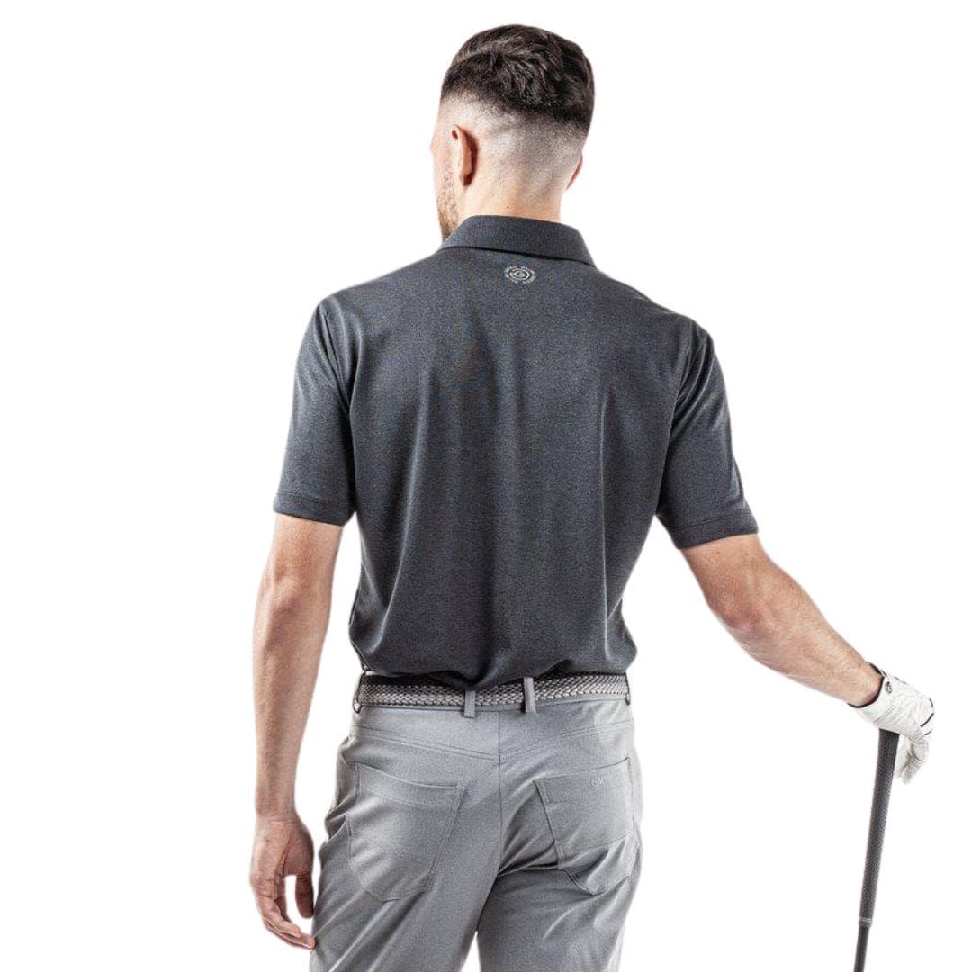 Galvin Green Marv Golf Polo Shirt (Black Melange)