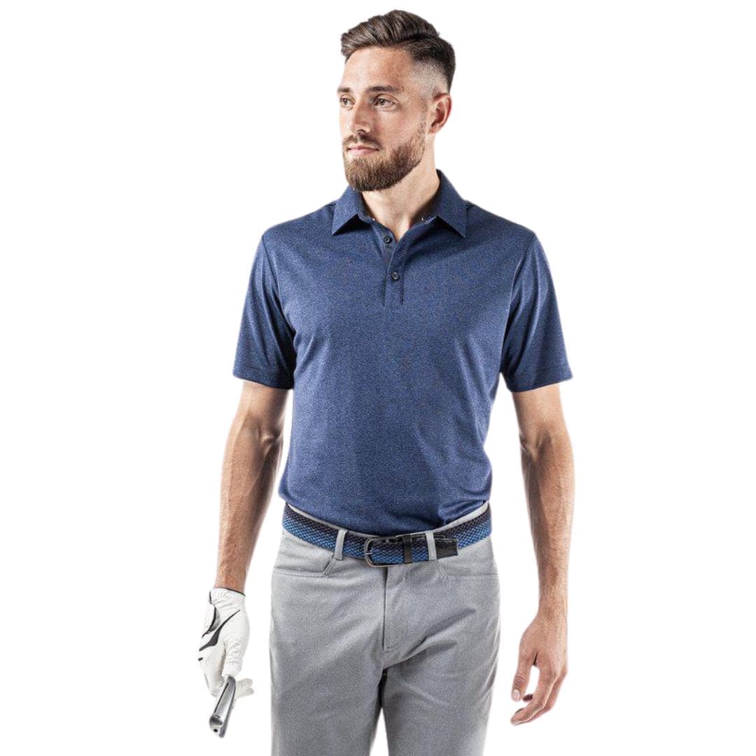 Galvin Green Marv Golf Polo Shirt (Navy Melange)
