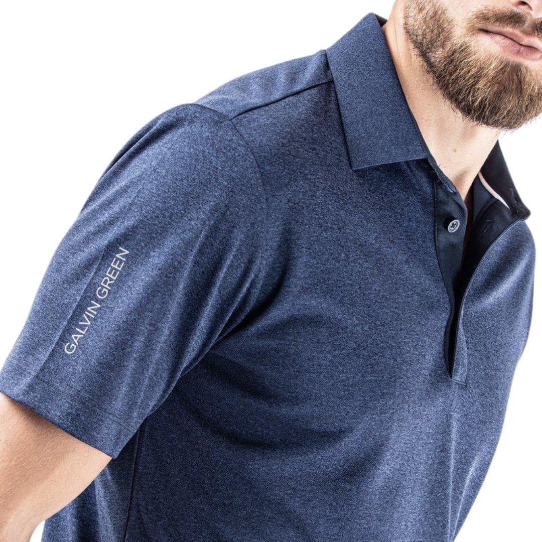 Galvin Green Marv Golf Polo Shirt (Navy Melange)