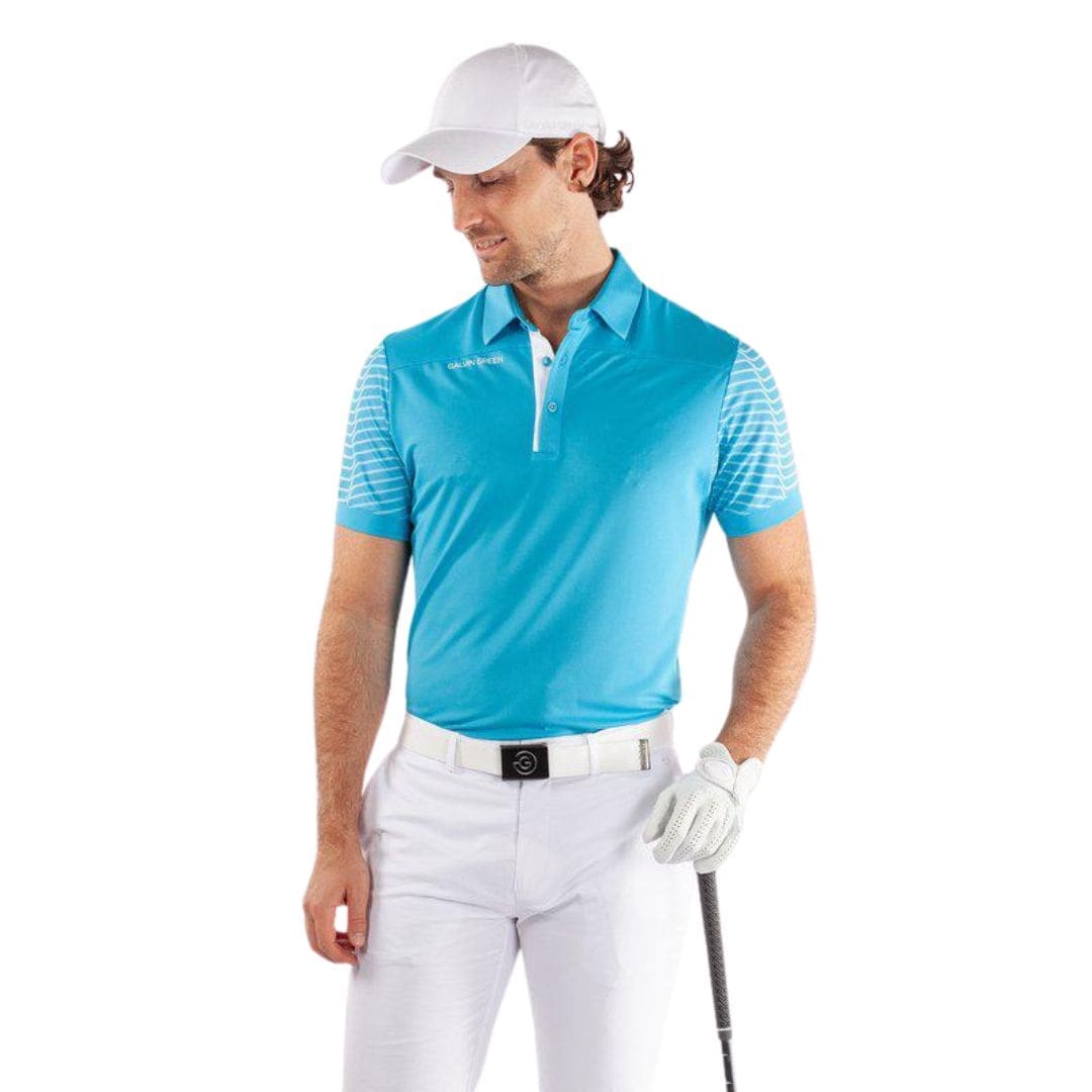 Galvin Green Milion Polo Shirt (Aqua & White)