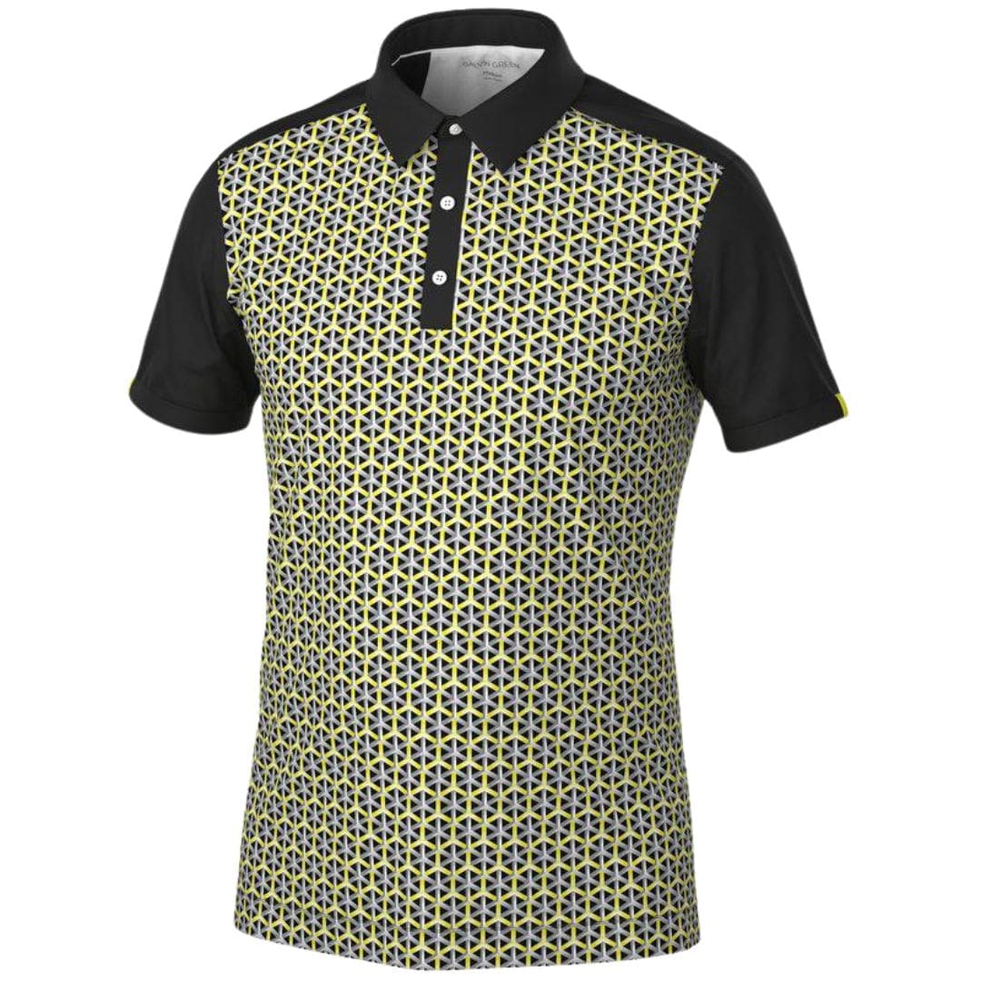 Galvin Green Mio Golf Polo Shirt (Sunny Lime & Black)