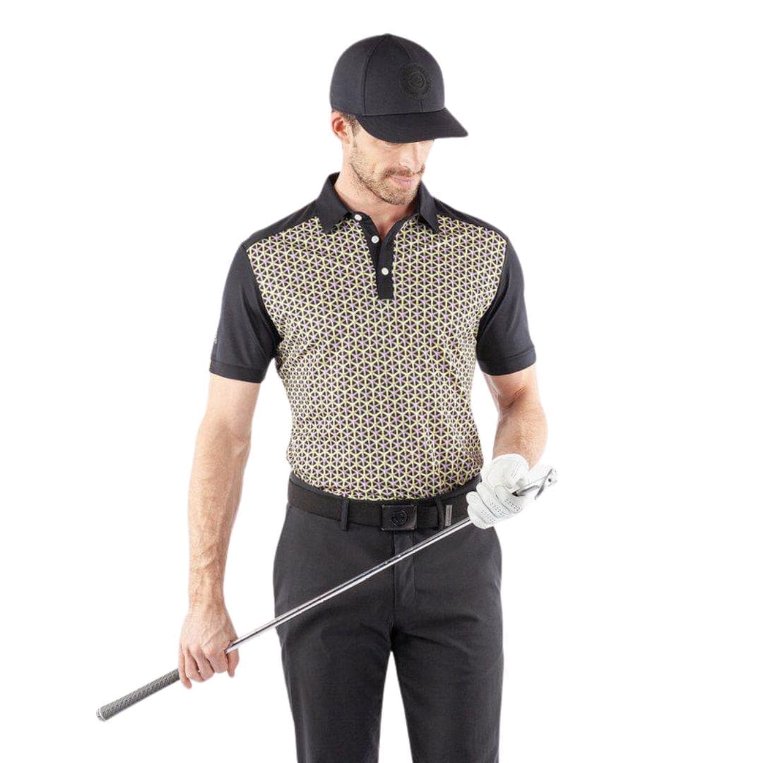 Galvin Green Mio Golf Polo Shirt (Sunny Lime & Black)