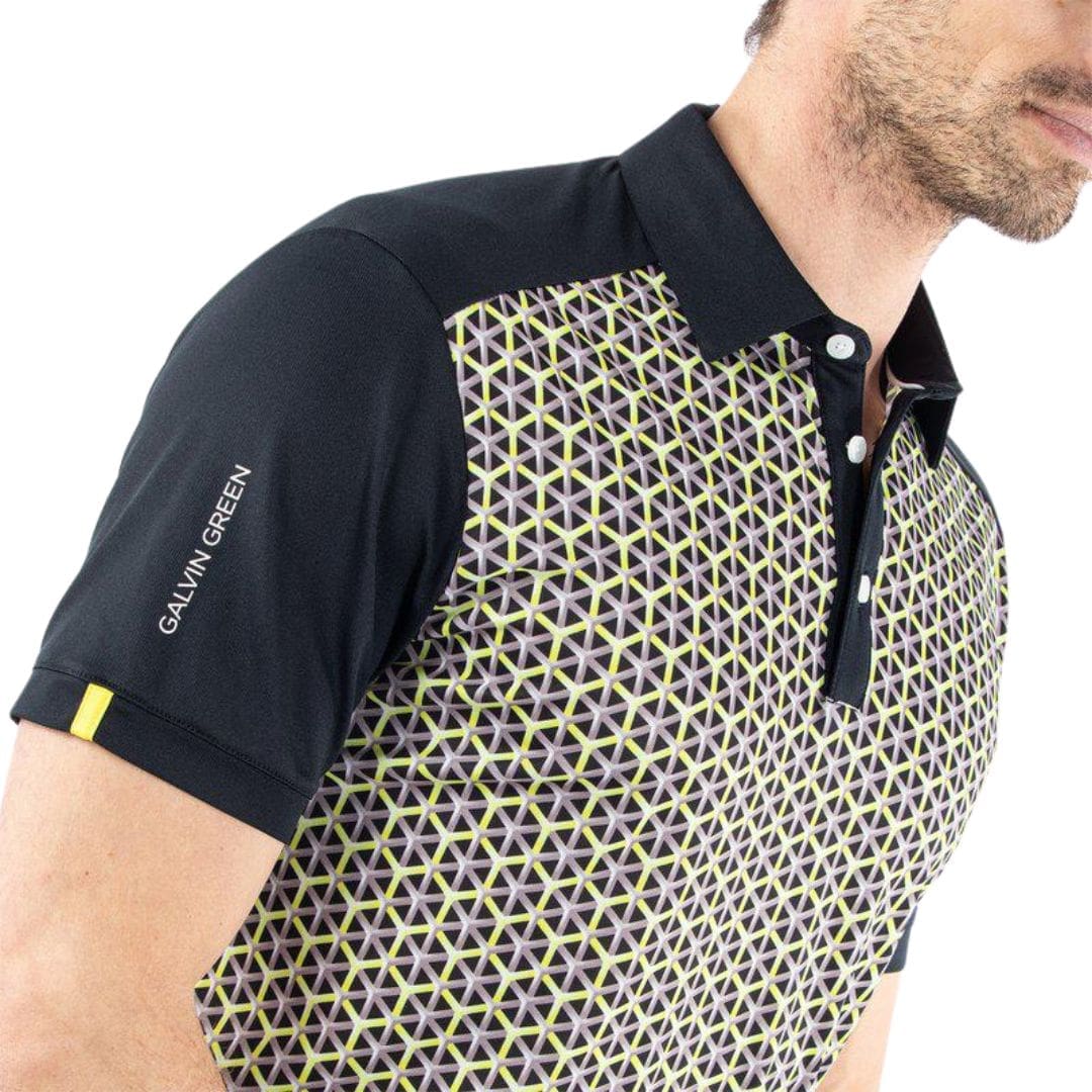 Galvin Green Mio Golf Polo Shirt (Sunny Lime & Black)
