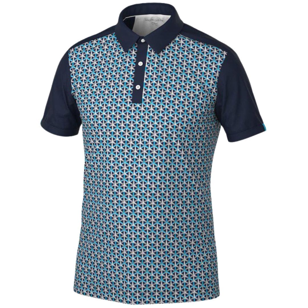 Galvin Green Mio Golf Polo Shirt (Aqua & Navy)