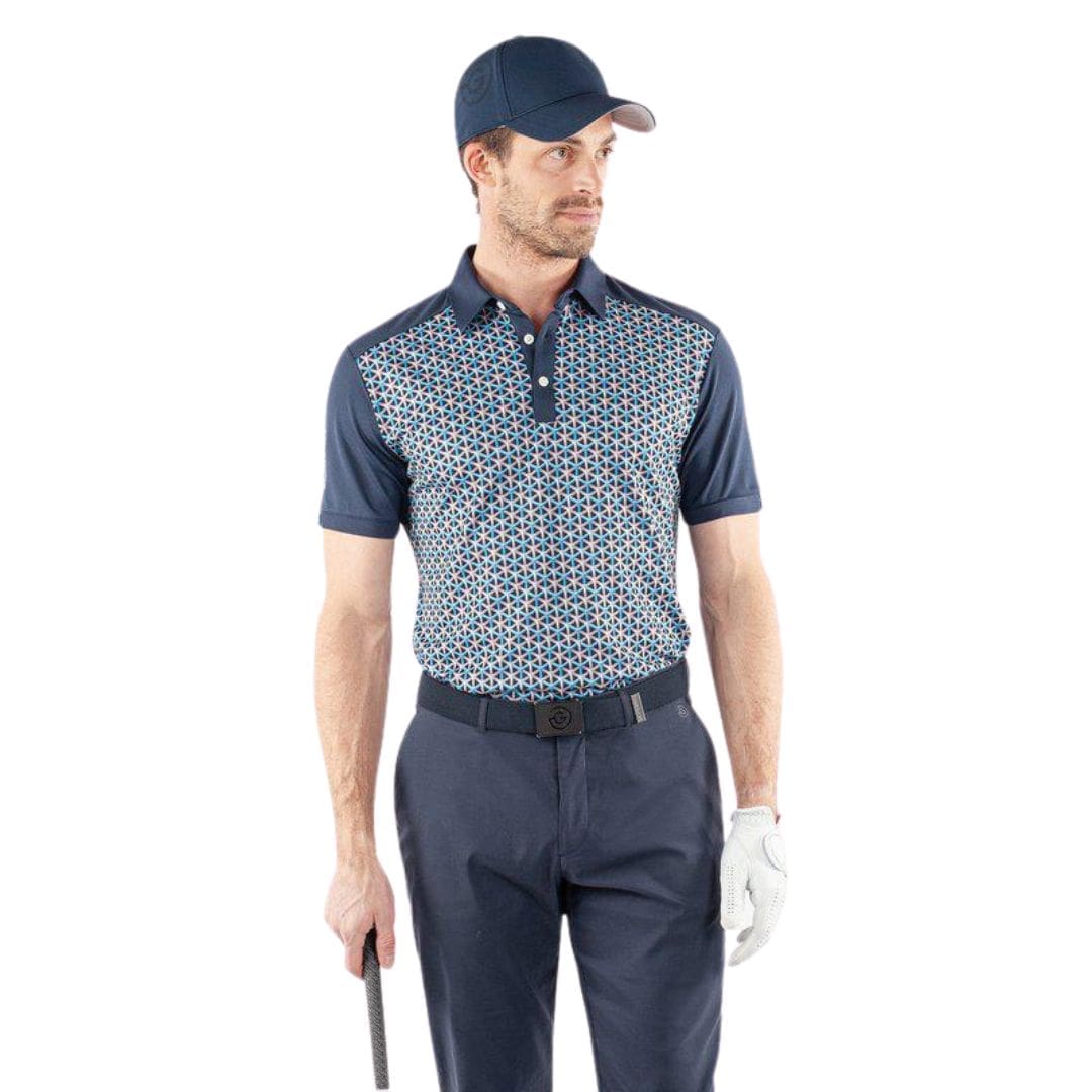 Galvin Green Mio Golf Polo Shirt (Aqua & Navy)