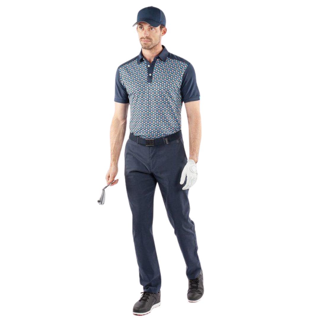 Galvin Green Mio Golf Polo Shirt (Aqua & Navy)