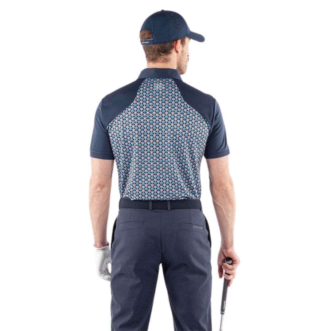 Galvin Green Mio Golf Polo Shirt (Aqua & Navy)