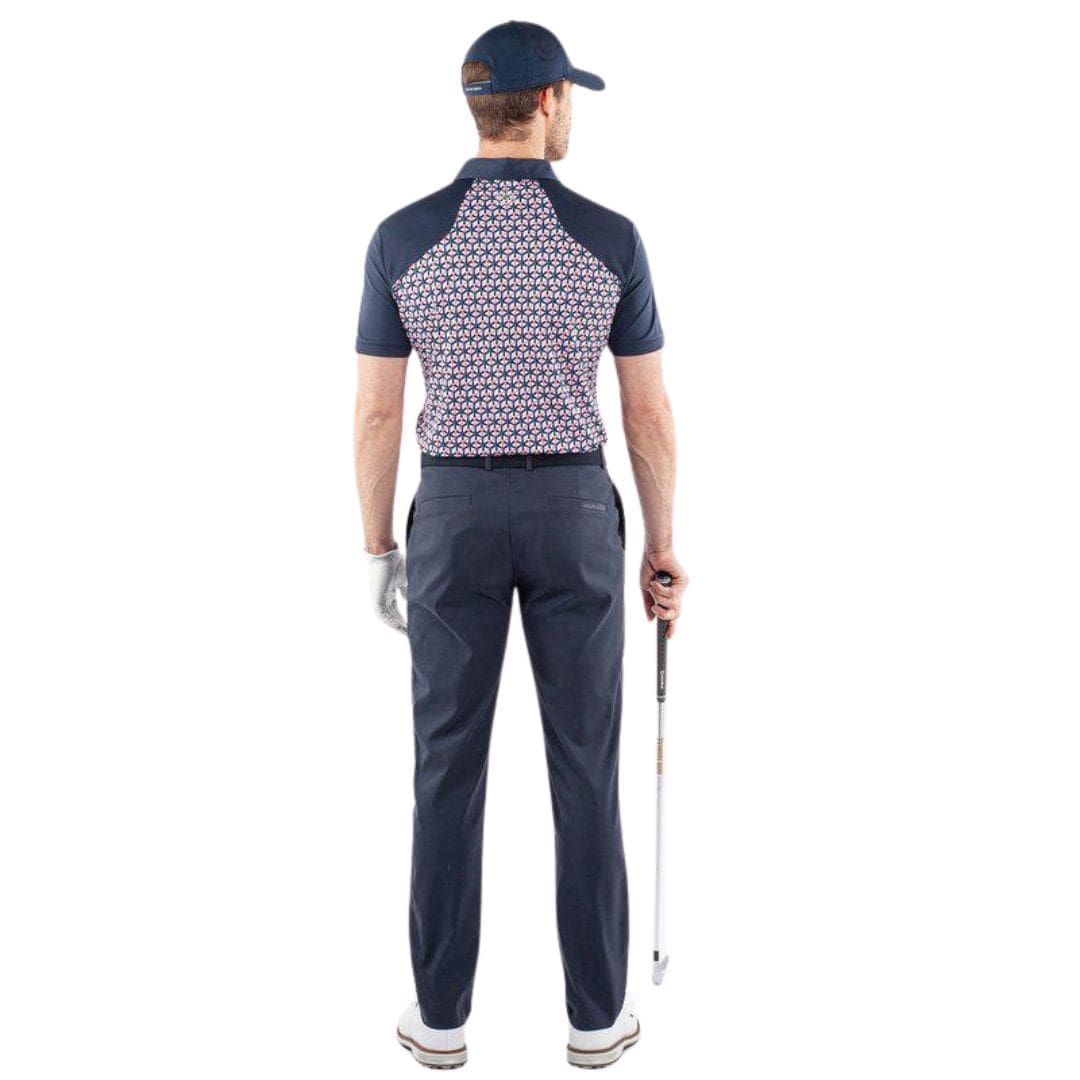 Galvin Green Mio Golf Polo Shirt (Camelia Rose & Navy)
